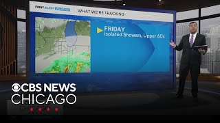 Chicago weather: Isolated showers, upper 60s on Friday