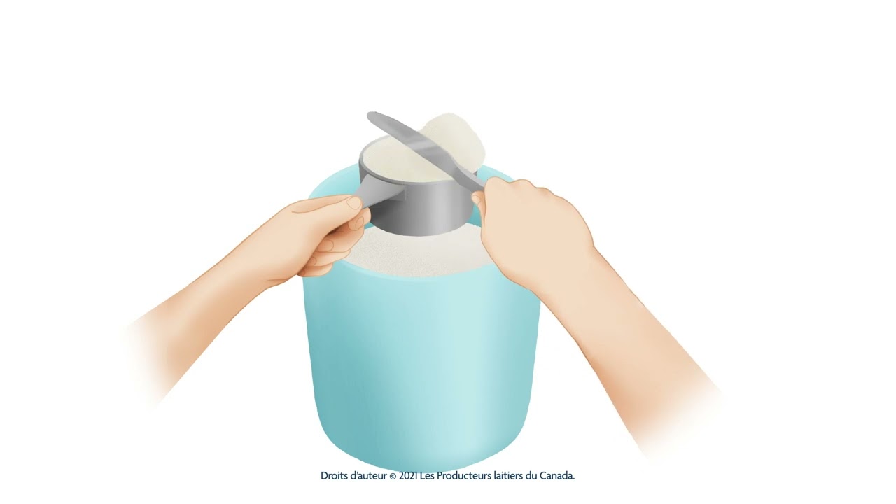 Technique pour mesurer des ingrédients secs avec une tasse à mesurer