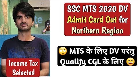 SSC MTS 2020 DV Admit Card Out for NR | Exam MTS ka diya or qualify CGL 2020 k exam k base p hue 😄