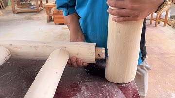 Woodworking Ideas Simple Rustic Handmade Furniture // Outdoor Tables From Monolithic Tree Trunks