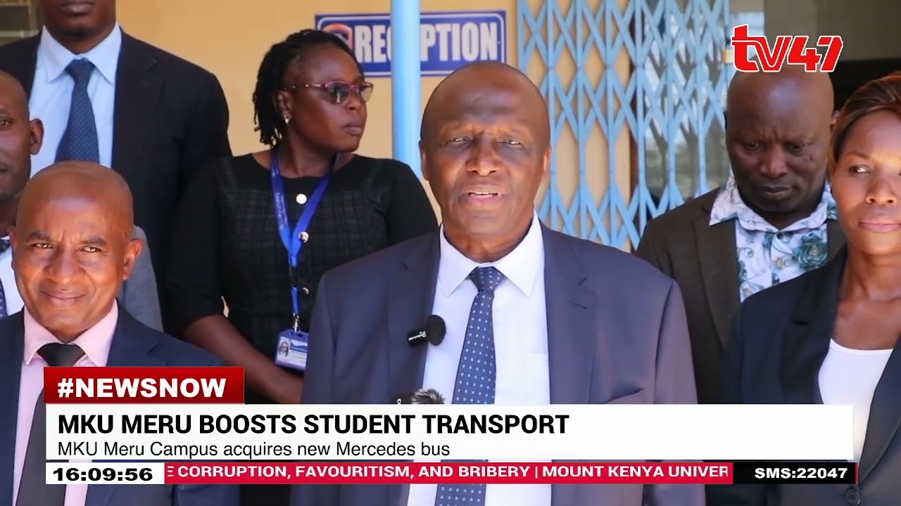 MKU's Meru Campus acquires a new Mercedes bus unveiled at a colourful ceremony in the instituition