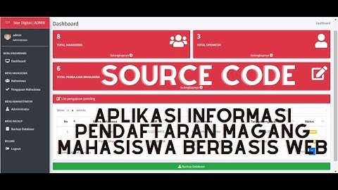 Source Code   Aplikasi Informasi Pendaftaran Magang Mahasiswa Berbasis Web