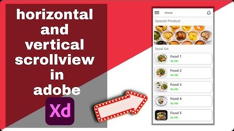 horizontal and vertical ScrollView in adobe xd || Coding Class