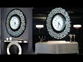 DIY dollar tree wall clock  | glam wall clock / room decor ideas |   | Craft Angel