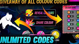 Famous free fire all color codes /links in description part-2 Wealth