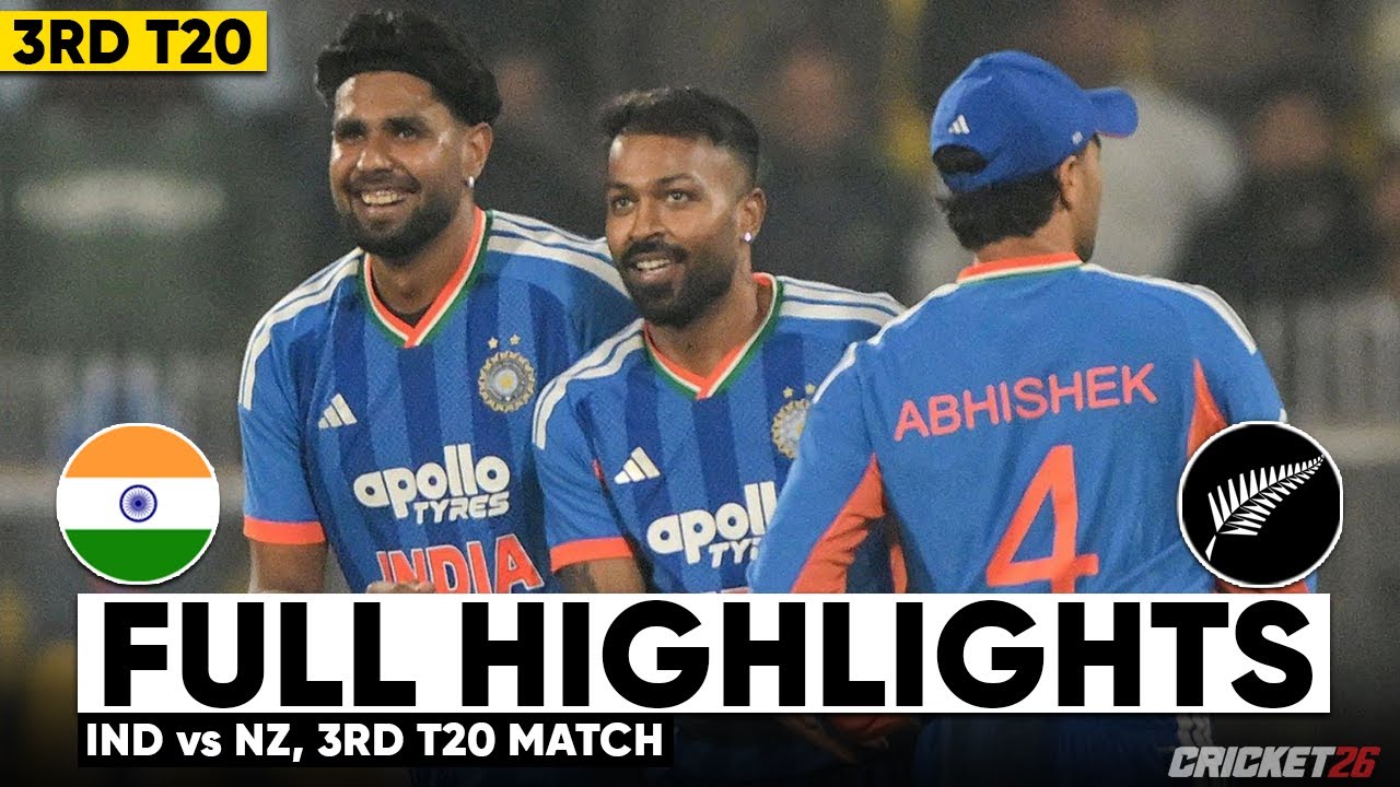 India vs New Zealand 3rd T20 Cricket Match Full Highlights Cricket Live Highlights | IND vs NZ 2026