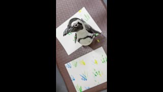 Penguin painting 🎨🐧