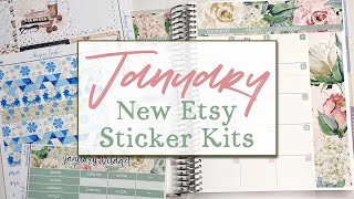 January New Sticker Releases | Planner &amp; Budget Stickers | Kaycee Leigh Design Etsy Sticker Shop