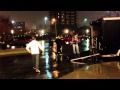 Helping the crew load out in the pouring rain