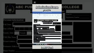 How to create admission form in MS word #words #learnwords #formtemplate #microsoftoffice #foryou