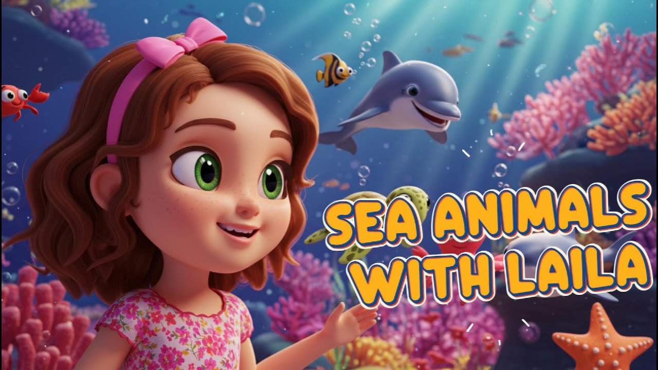 Learn Sea Animals with Laila | Kids Song 🎵🐬🐢🦀🐙🦈🌊