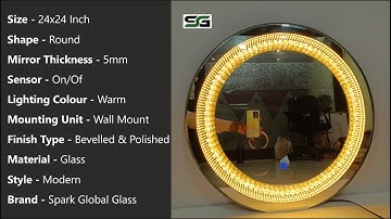 #1 Round Shape | Illuminated 3d View Infinity LED Mirror With Warm Light @sparkglobalglass