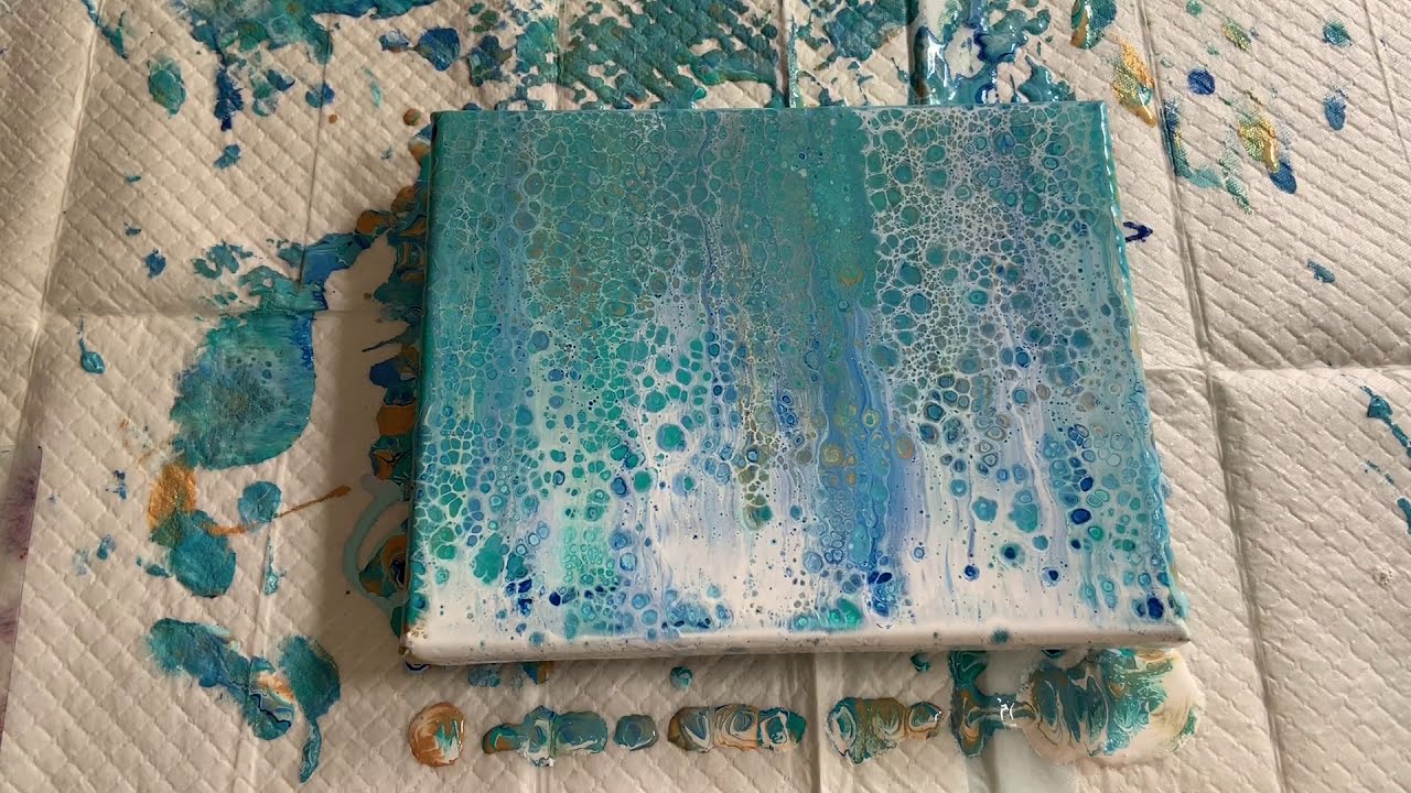 (17) ACRYLIC POUR experiment day using glue as my pouring medium - YouTube