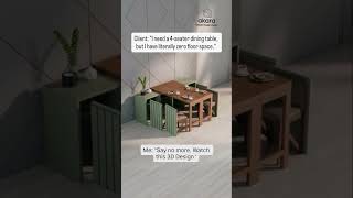 Space saving dining table Idea