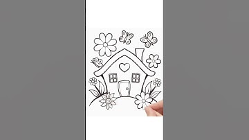 How To Draw a House Easy #drawing #art #shotrs #drawingtutorial #housedrawing #kdp