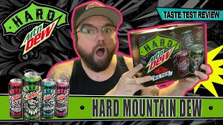 NEW Hard Mountain Dew Taste Test and Review All Four Zero Sugar Flavors of Alcoholic MTN Dew