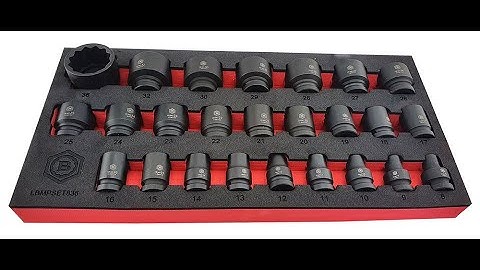 BRITOOL HALLMARK LBMPSET836 - 1/2" DRIVE IMPACT SOCKET SET (12-POINT) 8-36MM