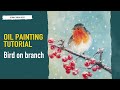 Decorative bird with oil color  step by step painting tutorial