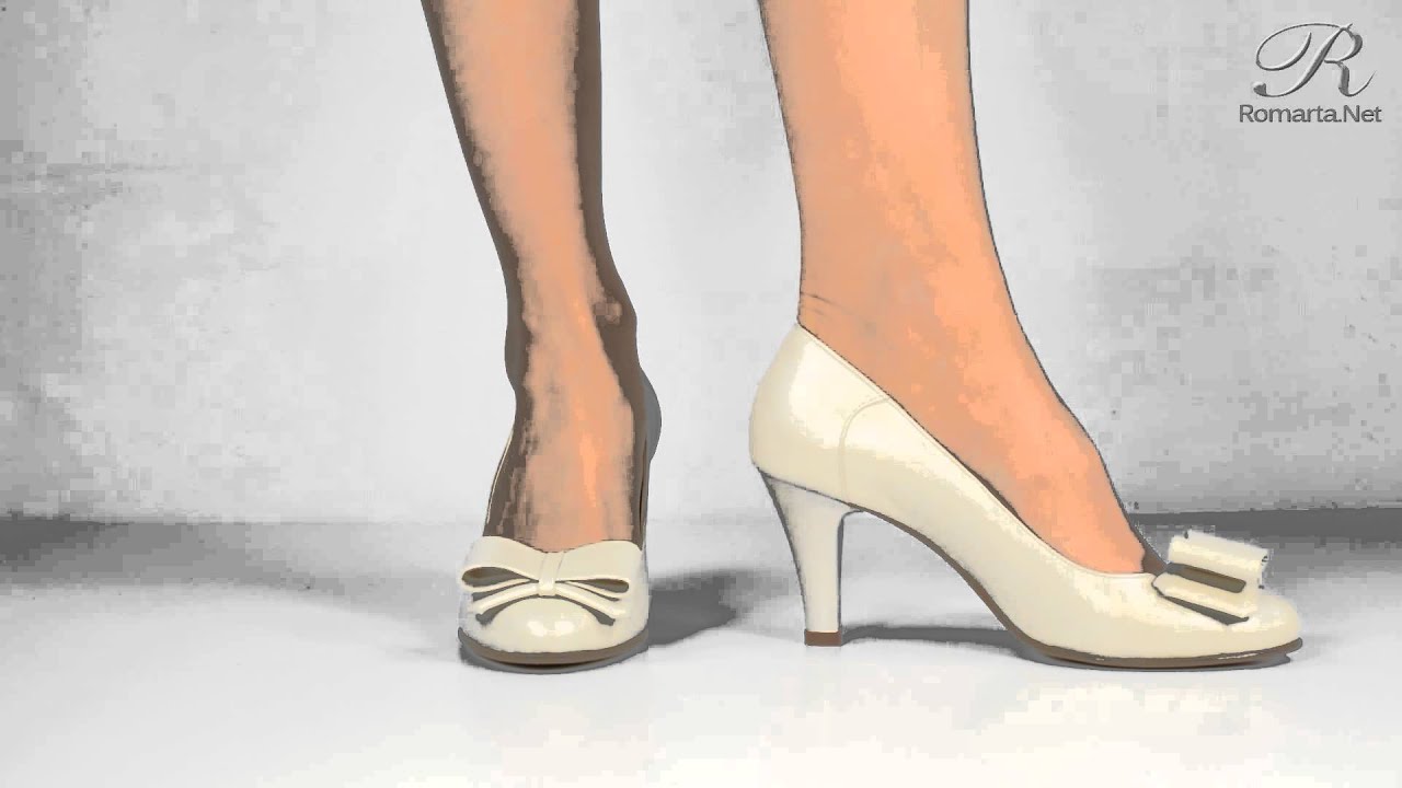 Pantofi Dama bej cu fundita 1586 (pantofi mirese)