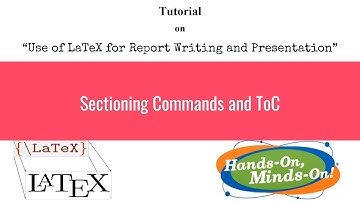 Sectioning Commands of LaTeX and ToC
