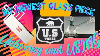 OPENING & BREAKING IN MY NEW GLASS | US Tubes Glass PERFECT for ball vapes!