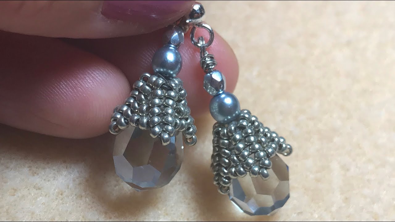 Crystal Drop Earring Beaded Cap Facet Jewelry Box YouTube