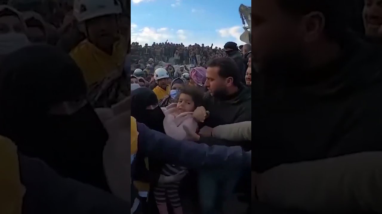 Watch As Rescuers Save A Whole Family In Syria