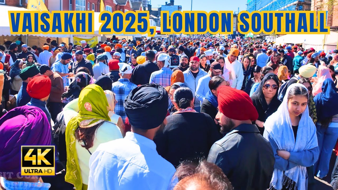 🪯🌾👳‍♂️Vaisakhi in London | Southall | Vaisakhi 2025 UK | Palki Sahib | Nagar Kirtan |