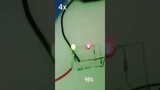 Battery full charge indicator circuit without ic &amp; transistor | #shorts