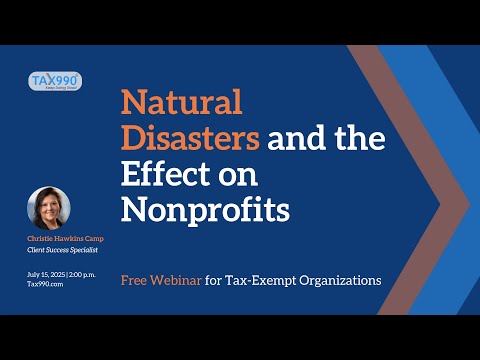 Natural Disasters And The Effect On Nonprofits Full Webinar 