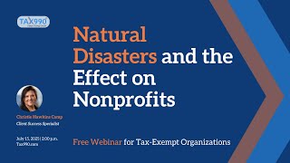 Natural Disasters and the Effect on Nonprofits (Full Webinar)