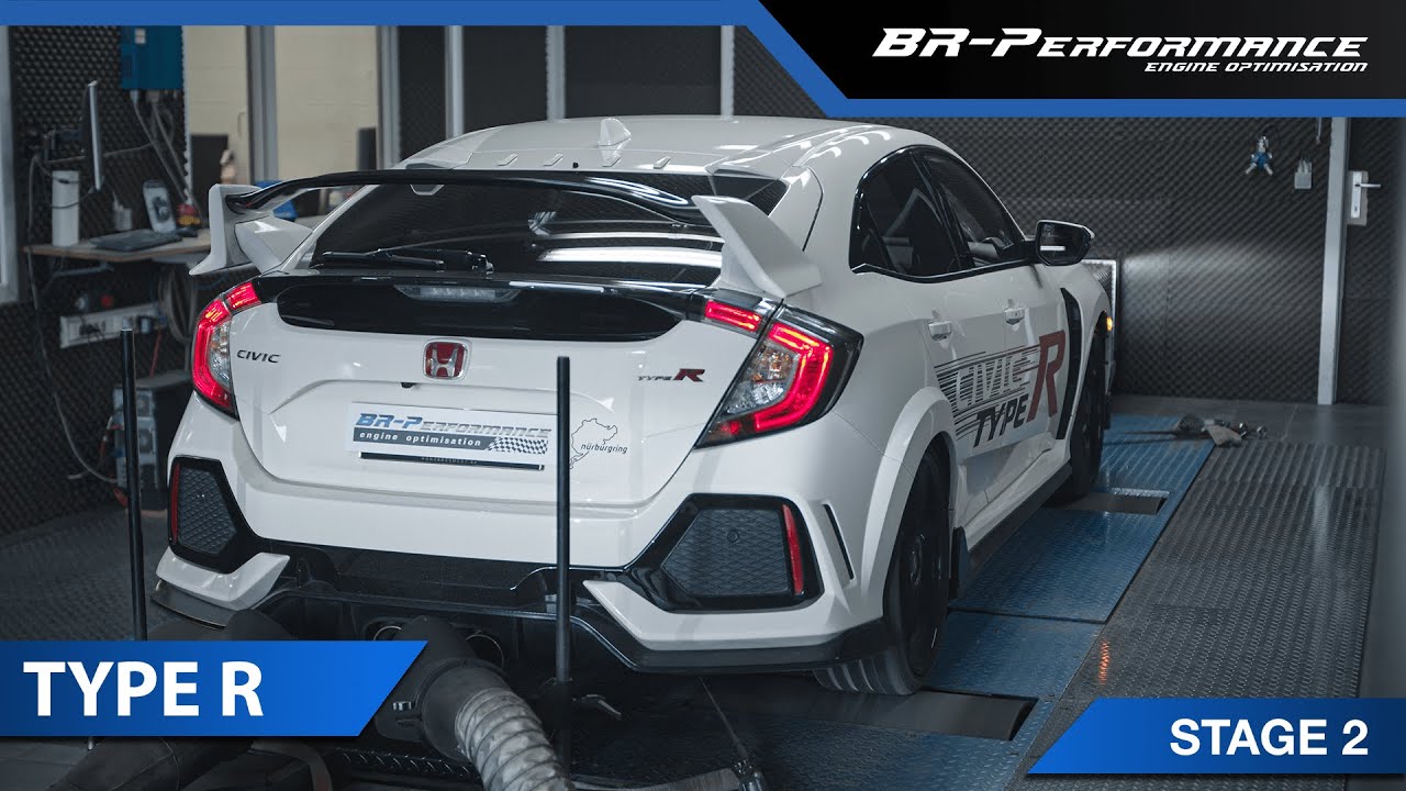 Honda Civic Type R Fk8 Stage 2 By Br Performance Upgraded Downpipe Intercooler Youtube