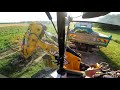 JCB 4cx backhoe loader Time-lapse Digging Out a Ditch