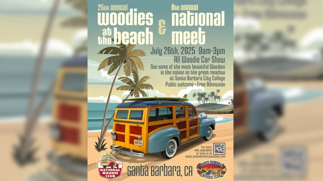 Santa Barbara Woodies at the Beach Car Show 2025