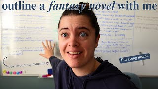 OUTLINING MY ROMANTASY | productive fantasy novel writing vlog #writingabook
