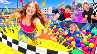 Giant Board Game In Real Life Challenge (WINNER GETS $100,000!) | Jordan Matter & Salish