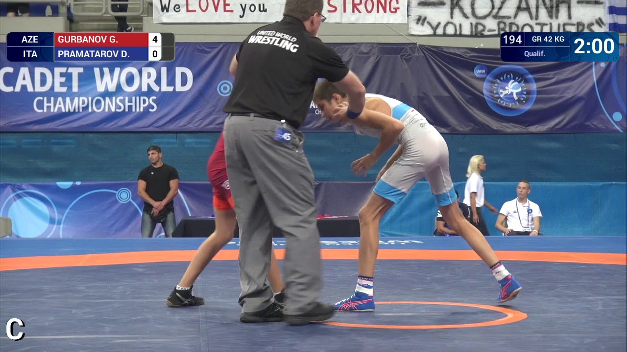 Qual. GR - 42 kg: G. GURBANOV (AZE) df. D. PRAMATAROV (ITA) by VPO1, 5-3