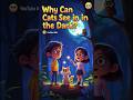 Why Can Cats See in the Dark? #CuriousKidsQuest #NightVision #ScienceForKids #AnimalFact #KidsShorts