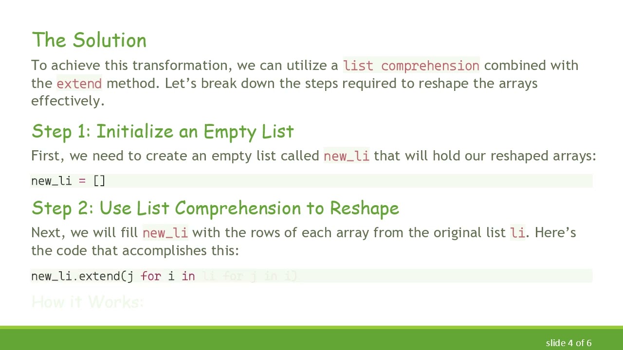 How to reshape numpy arrays inside a list and efficiently append results