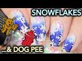 A dog peed on my Snowflake nail art