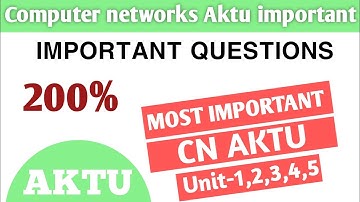 Computer networks aktu important questions 2024 | CN important aktu | computer networks 6th sem