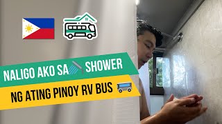 Taking a bath at our PINOY RV BUS | Bus Serye Ep. 35