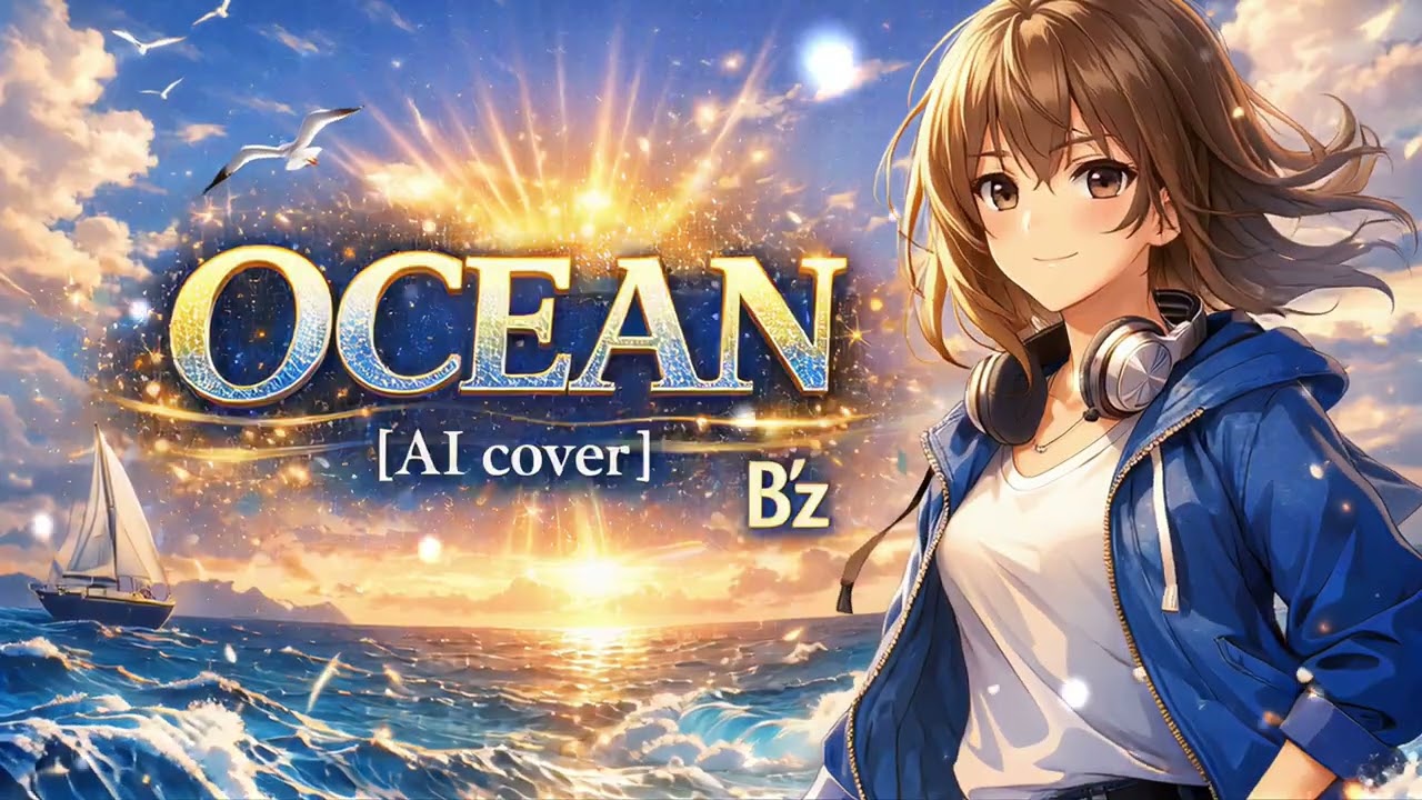 【AI cover】B'z OCEAN 名バラードを青春ポップロック化