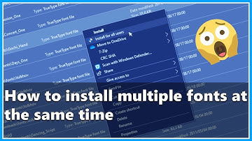 How to install multiple fonts at once