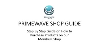 PRIMEWAVE ESHOP GUIDE