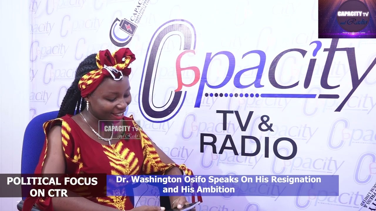 DR WASHINGTON OSIFO SPEAKS ON HIS AMBITION