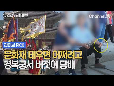 What if you burn down a cultural asset? Smoking openly at Gyeongbokgung Palace #NewsALive #ChannelA