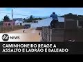 Caminhoneiro reage a assalto e ladrão é baleado em Pernambuco