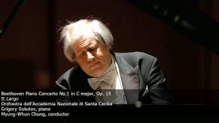 Grigory Sokolov plays Beethoven Piano Concerto No.1 - 2nd Mov (Rome, 2001)