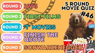 The 5 Round Movie Quiz | 1993, First Films, 'T' Movies, Finish The Quote & Schwarzenegger (46)
